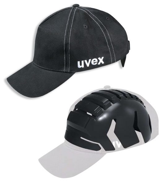 uvex u-cap sport Bump Cap with Long Brim - Black