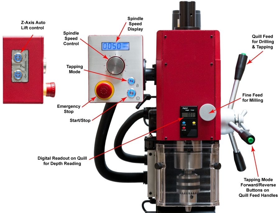 SX3.5ZP HiTorque Mill - Belt Drive - Brushless - R8 Metric