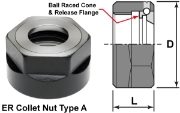 ER Collet Nuts with Ball Bearing - Type A
