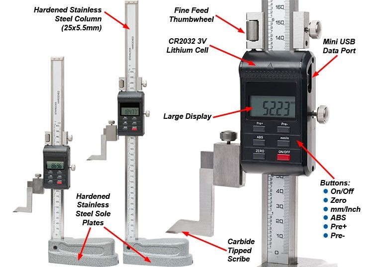 Digital Height Gauge 0-200mm/8