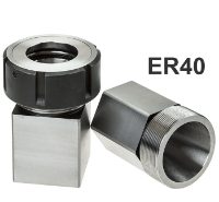 Stevenson's ER40 Square & Hex Collet Block Set with 1x Ball Bearing Collet Nut