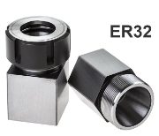 Stevenson's ER32 Square & Hex Collet Block Set with 1x Ball Bearing Collet Nut