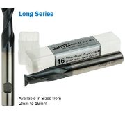 2 Flute HSS-AL End Mill - Long Series - TiAlN Coated