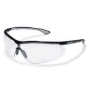 uvex sportstyle Supravision Plus - Black/Grey Frame - Clear Lens (U9193-080)